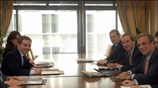 O υπουργός Οικονομίας και Οικονομικών Γιώργος Αλογοσκούφης στην υπογραφή συμβάσεων, συνολικού ύψους ...