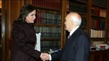 Ο Πρόεδρος της Δημοκρατίας Κάρολος  Παπούλιας συναντήθηκε με την υπουργό Εξωτερικών ...