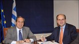 Ο υπουργός Οικονομίας και Οικονομικών Γιώργος Αλογοσκούφης συναντήθηκε με τον υπουργό Μεταφορών ...