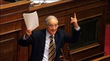 Ο πρώην πρόεδρος της Βουλής Απόστολος Κακλαμάνης κατά την ομιλία του στην ...