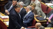 Ο πρόεδρος του ΠΑΣΟΚ Γιώργος Παπανδρέου, ο πρώην πρωθυπουργός Κώστας Σημίτης και ...