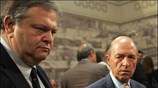 Ο Ευάγγελος Βενιζέλος και ο Κώστας Σημίτης στη συνεδρίαση της Κοινοβουλευτικής Ομάδας ...