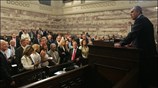 Ο Δημήτρης Ρέππας μιλάει στους βουλευτές του ΠΑΣΟΚ στη συνεδρίαση της Κοινοβουλευτικής ...
