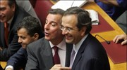 Ο υπουργός Πολιτισμού Μιχάλης Λιάπης και ο βουλευτής της ΝΔ Αντώνης Σαμαράς, ...