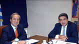 Συνεργασία με τον υπουργό Απασχόλησης και Κοινωνικής Προστασίας Βασίλη Μαγγίνα είχε το ...
