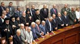 Τα έδρανα των επισήμων της Βουλής κατά την τελετή ορκωμοσίας των Βουλευτών, ...