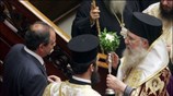 Ο πρωθυπουργός Κώστας Καραμανλής στην τελετή ορκωμοσίας των Βουλευτών. ...
