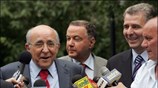 Ο ΥΠΕΧΩΔΕ Γιώργος Σουφλιάς κάνει δηλώσεις κατά την έξοδό του από το ...