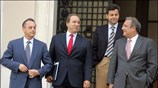 Ο ΥΠΕΘΟ Γιώργος Αλογοσκούφης και οι ΥφΕΘΟ Γιάννης Παπαθανασίου, Νίκος Λέγκας και ...
