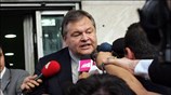 Ο βουλευτής του ΠΑΣΟΚ Ευάγγελος Βενιζέλος φτάνει στα γραφεία του κόμματος, για ...
