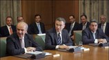 Ο ΥΕΘΑ Βαγγέλης Μεϊμαράκης, ο υπουργός Επικρατείας Θοδωρής Ρουσόπουλος και ο υπουργός ...