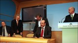 Ο πρόεδρος του ΠΑΣΟΚ Γιώργος Παπανδρέου, ο Ευάγγελος Βενιζέλος, ο Γιάννης Ραγκούσης, ...