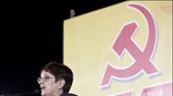 Η γ.γ. του ΚΚΕ Αλέκα Παπαρήγα μίλησε χθες σε συγκέντρωση του κόμματος ...