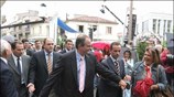 Ο πρωθυπουργός και πρόεδρος της Νέας Δημοκρατίας Κώστας Καραμανλής λίγο πριν την ...