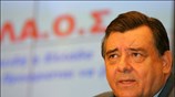 Ο πρόεδρος του ΛΑ.Ο.Σ. Γιώργος Καρατζαφέρης μιλάει σε διακαναλική συνέντευξη Τύπου που ...