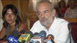 Στιγμιότυπο από τη συνέντευξη που παραχώρησε ο πρόεδρος του ΣΥΡΙΖΑ Αλέκος Αλαβάνος ...