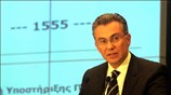 Ο υπουργός Επικρατείας Θοδωρής Ρουσόπουλος κατά τη χθεσινή συνέντευξη Τύπου για την ...