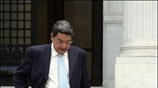 Ο υπουργός Απασχόλησης Βασίλης Μαγγίνας εξέρχεται σκεπτικός από το Μέγαρο Μαξίμου μετά ...