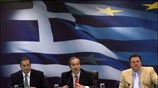 Ο υπουργός Οικονομίας και Οικονομικών Γιώργος Αλογοσκούφης, ο πρόεδρος του ΧΑΑ Σπύρος ...