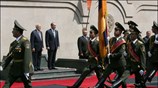 Τιμιτικό άγημα παρελαύνει μπροστά από τον Πρόεδρο της Δημοκρατίας της Αρμενίας κ. ...