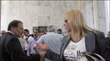 O Κώστας Λαλιώτης και η Δήμητρα Λιάνη στο μνημόσυνο για τα 11 ...