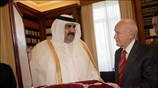 Ο Πρόεδρος της Δημοκρατίας Κάρολος Παπούλιας συναντήθηκε με τον Εμίρη του Κατάρ ...
