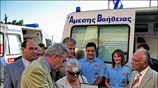 Παράδοση δύο ασθενοφόρων στο ΕΚΑΒ (δωρεά ιδιωτών), παρουσία του υπουργού Υγείας Δημήτρη ...