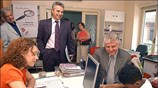 Ο Υφυπουργός Υγείας και Κοινωνικής Αλληλεγγύης Γιώργος Κωνσταντόπουλος (Δ) επισκέφθηκε, με αφορμή ...