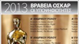Βραβεία Οσκαρ 2013: Οι υποψηφιότητες
