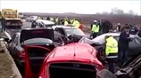 Καραμπόλα με 25 αυτοκίνητα στην Εγνατία Οδό
