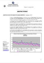 ΕΛΣΤΑΤ: Δείκτης Κύκλου Εργασιών στο Λιανικό Εμπόριο (Νοέμβριος 2012)