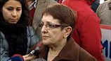 H A. Παπαρήγα στη συγκέντρωση στα δικαστήρια της Ευελπίδων