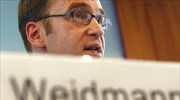 Βάιντμαν: Η κρίση στην ευρωζώνη δεν έχει τελειώσει