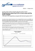 Η Eurostat για την απασχόληση στην Ευρωζώνη και την Ε.Ε.
