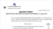 ΕΛΣΤΑΤ: Δείκτες Κύκλου Εργασιών στον Τομέα των Υπηρεσιών ( Δ`Τρίμηνο 2012 )