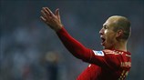 Ο Αριεν Ρόμπεν της Μάγερν πανηγυρίζει το γκολ εναντίον του Αμβούργου