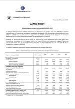 ΕΛΣΤΑΤ: Δημοσιονομικά στοιχεία - 1η κοινοποίηση (Έτους 2013)