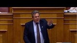 Βουλή: Ομιλία Π. Καμμένου στη συζήτηση για το πολυνομοσχέδιο