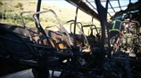 Ηγουμενίτσα: Κάηκε ολοσχερώς τουριστικό λεωφορείο στην Εγνατία Οδό