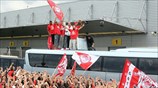 Αφιξη των πρωταθλητών Ευρώπης στο «Ελ. Βενιζέλος»