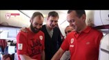 Ολυμπιακός: Η τούρτα και η σαμπάνια των πρωταθλητών Ευρώπης