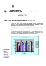 ΕΛΣΤΑΤ: Δείκτες Κύκλου Εργασιών στους τομείς του Χονδρικού Εμπορίου (A΄ Τρίμηνο 2013)