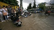 Προβλήματα στα βόρεια προάστια από την έντονη βροχόπτωση