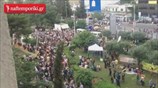 Σε εξέλιξη η συγκέντρωση διαμαρτυρίας στην ΕΡΤ