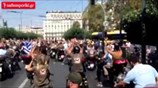 Μοτοπορεία δημοτικών αστυνομικών στο κέντρο της Αθήνας