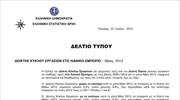 ΕΛΣΤΑΤ: Δείκτης Κύκλου Εργασιών στο Λιανικό Εμπόριο (Μάιος 2013)