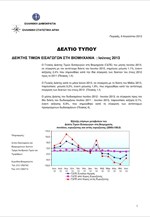 ΕΛΣΤΑΤ: Δείκτης τιμών Εισαγωγών στη Βιομηχανία (Ιούνιος 2013)