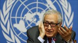Ο ειδικός απεσταλμένος του ΟΗΕ στη Συρία Λαχντάρ Μπραχίμι κατα τη διάρκεια συνέντευξης Τύπου