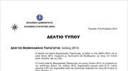 ΕΛΣΤΑΤ: Δείκτης Βιομηχανικής Παραγωγής (Ιούλιος 2013)