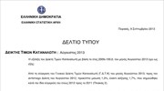 ΕΛΣΤΑΤ: Εθνικός Δείκτης Τιμών Καταναλωτή (Αύγουστος 2013)